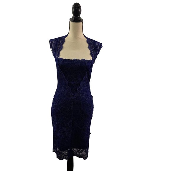 Nicole Miller Eva Lace Open Back Slip Lined Dress – Size Small - Picture 2 of 16